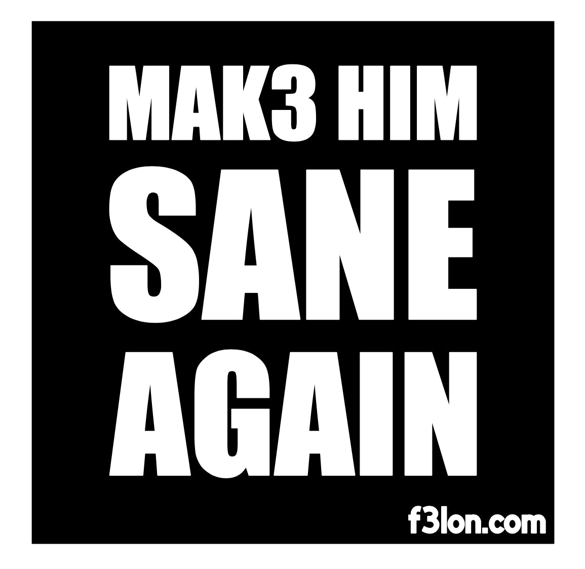 MAK3 HIM SANE AGAIN Magnet/Sticker